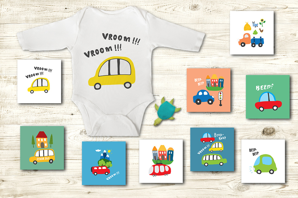 Cute Cars Collection, Cartoon Style, a Transportation Illustration by Lemon Workshop (Photo 7 of 9)