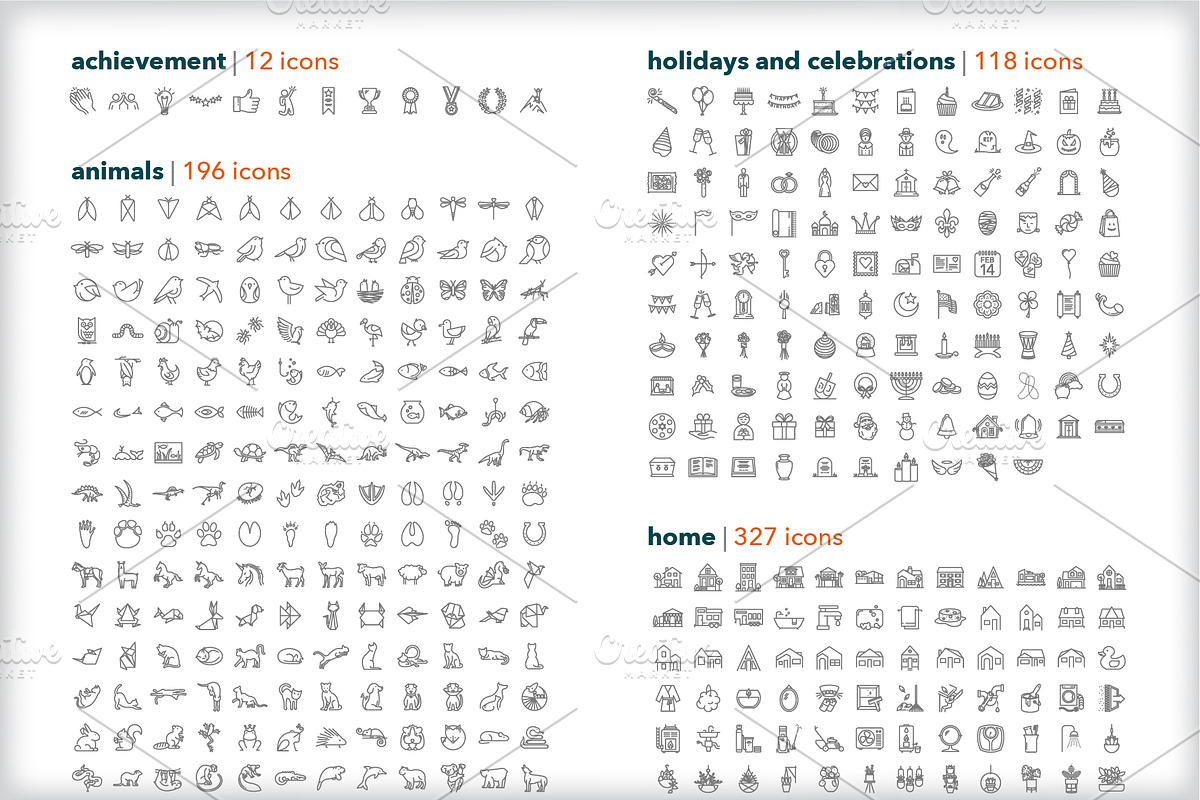 Full shop outline icon bundle, an Outline Icon by Picture Window (Photo 4 of 10)