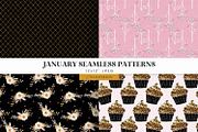 New Year Seamless Patterns, a Pattern Graphic by illuztrate (Thumbnail 2 of 5)