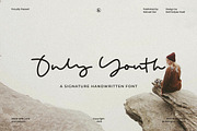 Only Youth Signature Font, a Handwritten Font by Heinzel Std (Thumbnail 1 of 11)