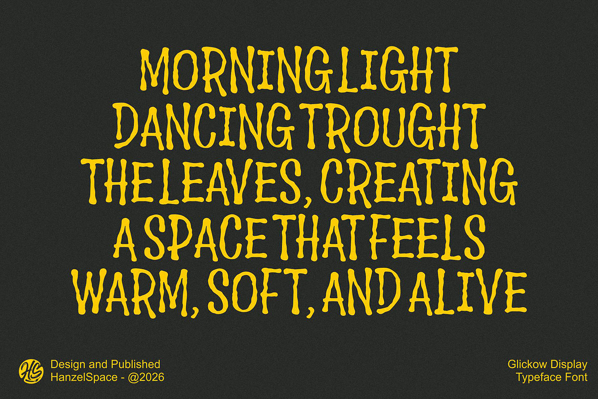 Glickow - Display Typeface Font, a Handwritten Font by HanzelSpace Studio (Photo 4 of 10)