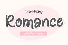 Romance is handwritten font