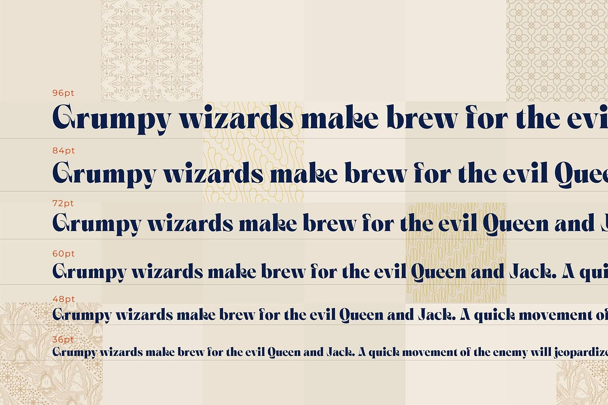 Ornable Experimental Typeface, a Serif Font by Casloop Studio (Photo 7 of 8)
