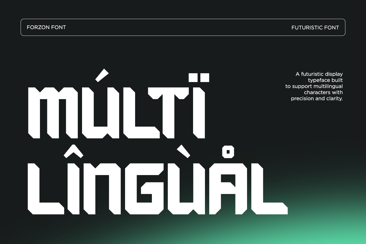 Forzon - Futuristic Display Typeface, a Sans Serif Font by Say Studio (Photo 15 of 15)