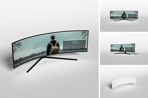 Ultrawide Monitor Mockup, a Wearable Device Mockup by AnasStudio