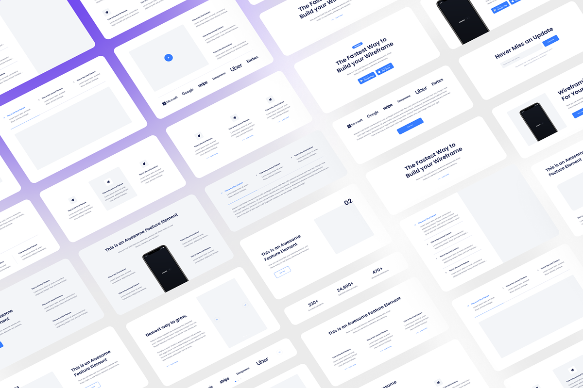 Uranus v1.3 - Wireframe Kit preview 5