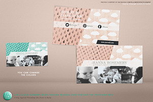 Business Card Cloud Summer Drops