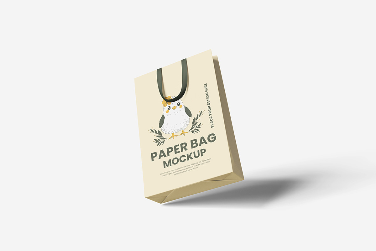Paper Bag Mockup, a Merchandise Mockup by bimockup (Photo 3 of 6)