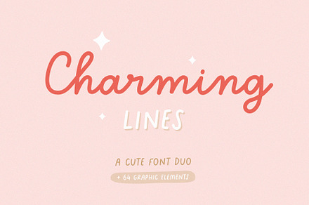 Charming lines | Font duo, a Script Font by AngelinaKovel