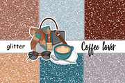 Coffee Lover Glitter, a Texture Graphic by GlamArtZhanna (Thumbnail 1 of 3)