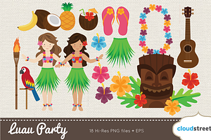 Luau Party Clipart