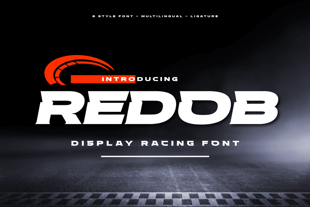 REDOB – Sport Racing Font, a Font by productype1 (Photo 1 of 12)