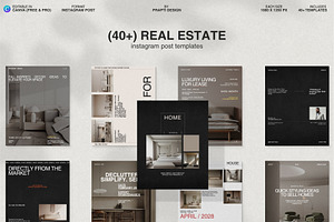 Real Estate Instagram Post Kit, a Social Media Template by Prapti Design