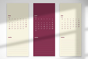 Red Plum 2025 Monthly Calendar, a Print Template by McLittle Stock (Thumbnail 4 of 6)