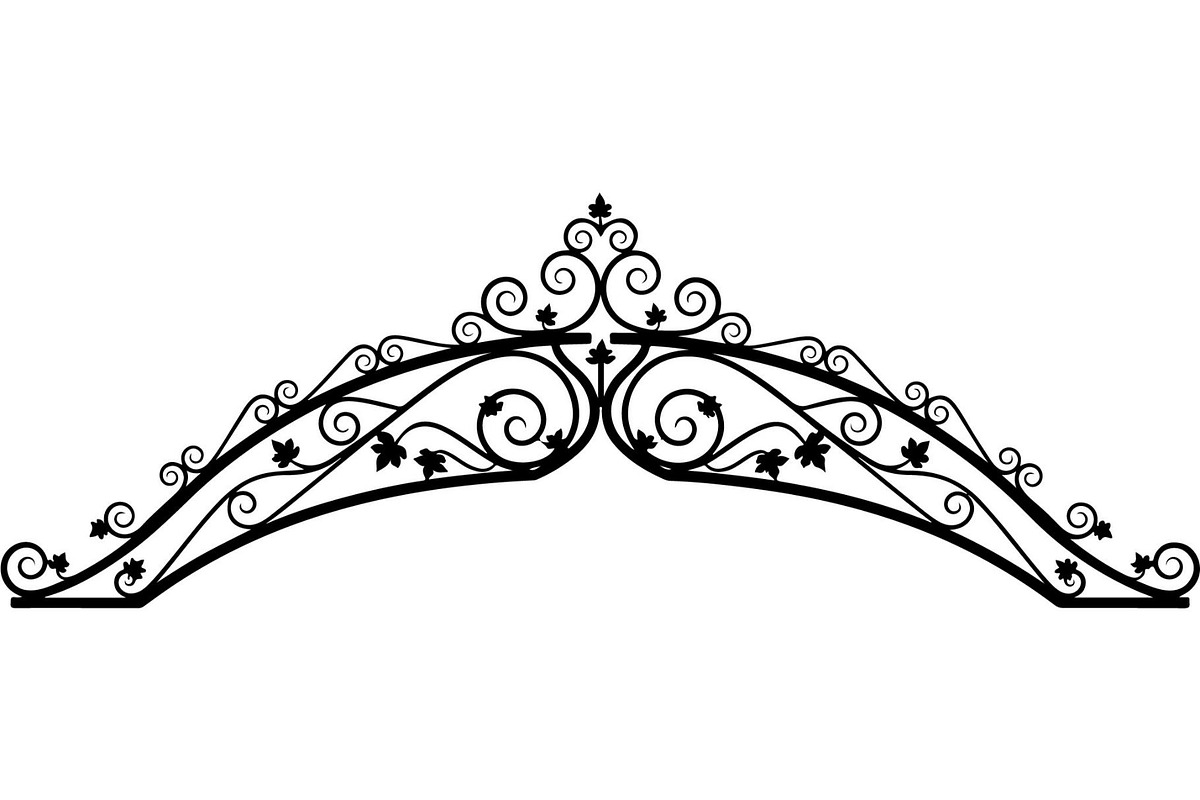 Luxury Vintage Iron Arch Double Gate, an Object Graphic by Creativeshirt (Photo 7 of 12)