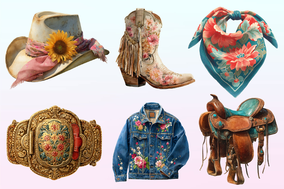 Summer Cowgirl Sublimation Clipart, a Graphic by CitraGraphics (Photo 3 of 4)