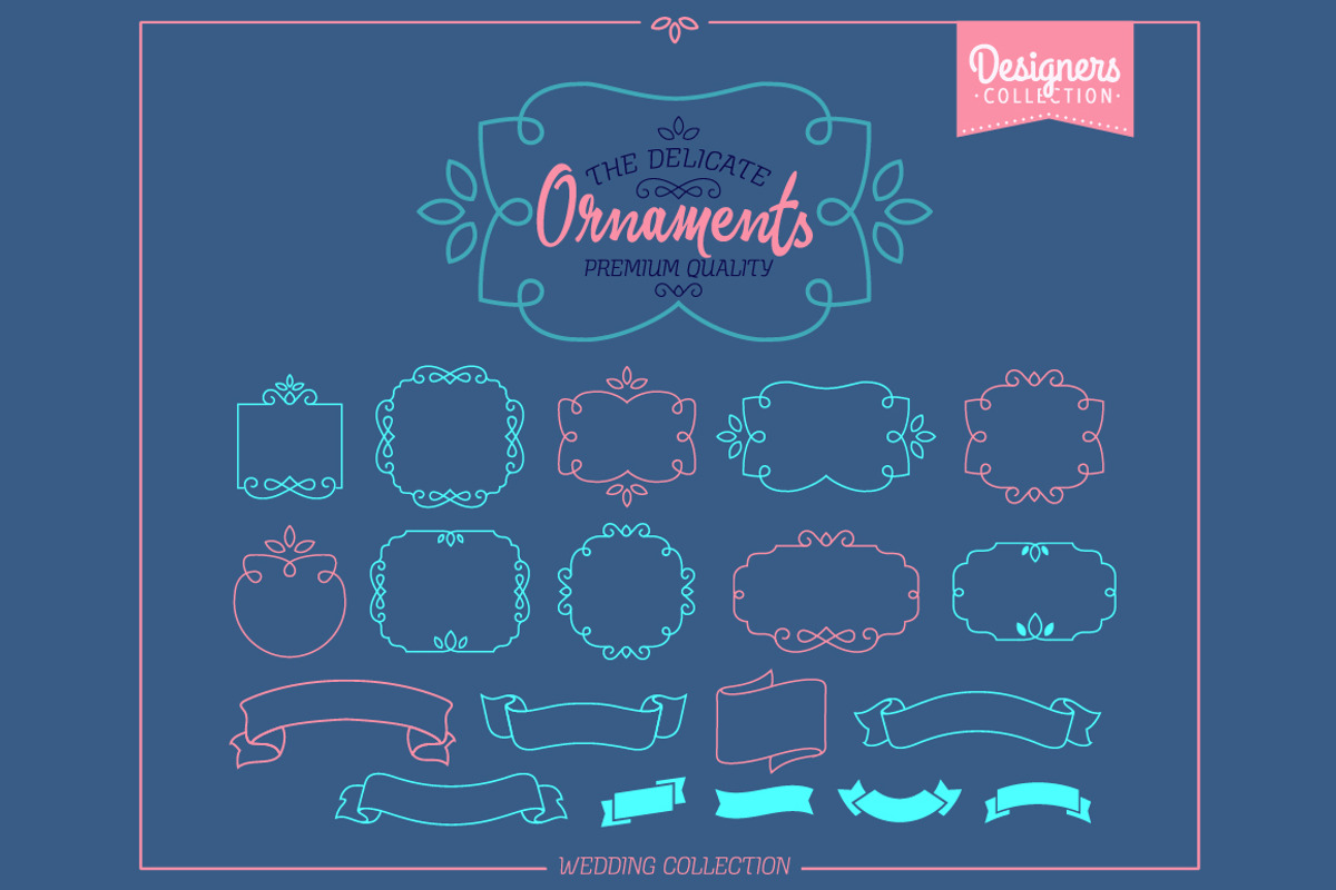 Elegant vintage frame bundle, a Decorative Illustration by VectorBakery (Photo 4 of 4)
