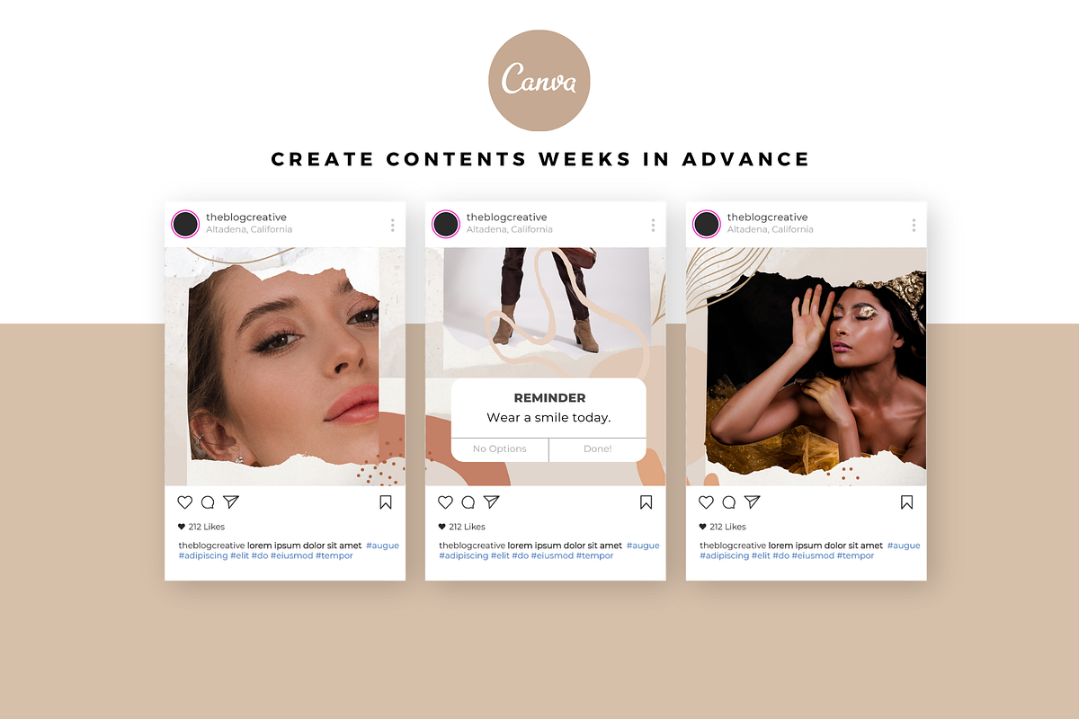 Glamour Instagram Puzzle Canva, a Templates & Theme by The Blog Creative (Photo 2 of 6)