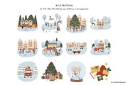 Christmas winter city clipart, a Person Illustration by LyubovZaytseva (Thumbnail 9 of 23)