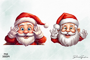 Santa Claus Peeking Christmas Bundle, a Decorative Illustration by danishgraphics (Thumbnail 3 of 8)