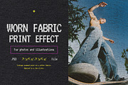 Worn Fabric Print Photo Effect, a Layer Style Add-On by Freezerondigital (Thumbnail 1 of 10)