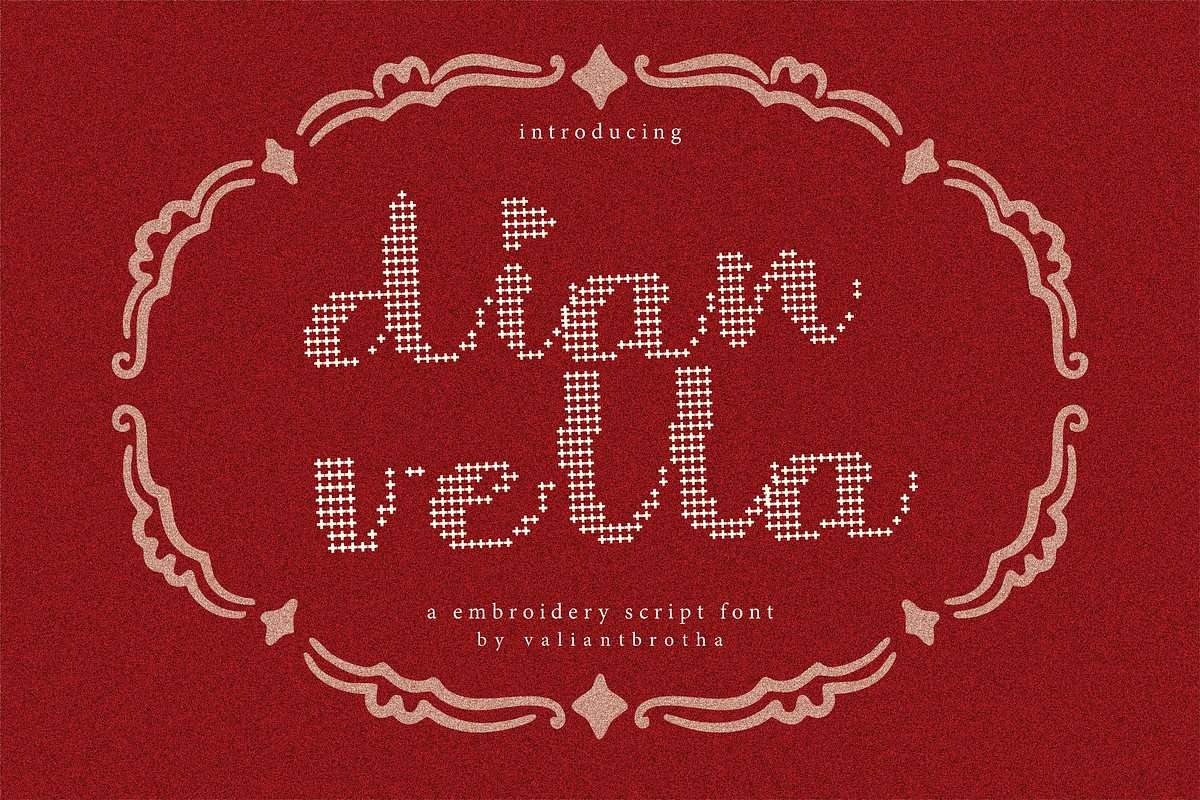 Dianvella | A Embroidery Script Font, a Handwritten Font by Berdansabersama (Photo 1 of 9)