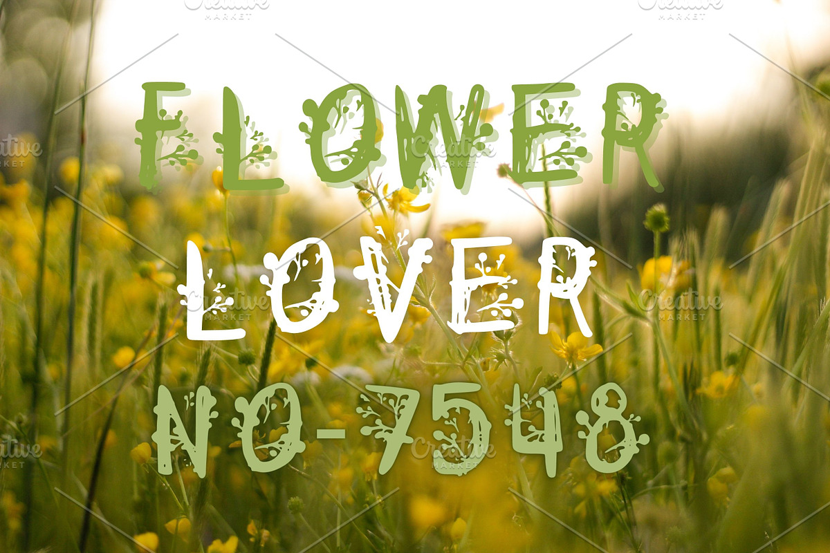 Natural Wildflower Font, SVG font, a Font by Tattoo Worker Studio (Photo 2 of 4)