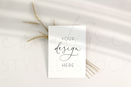 Wheat Gold 5x7 Card Mockup