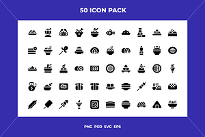 Japanese food icons, an Outline Icon by Wencory