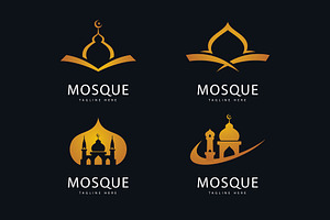 Mosque Logo Template, Islamic, a Branding & Logo Template by T.Vooka