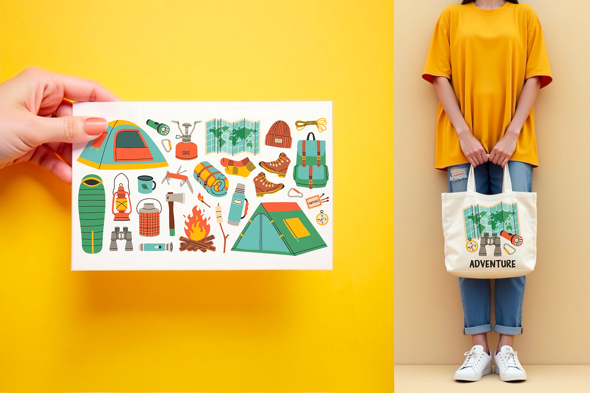 Camping Clipart, an Object Illustration by spirka.art (Photo 6 of 8)