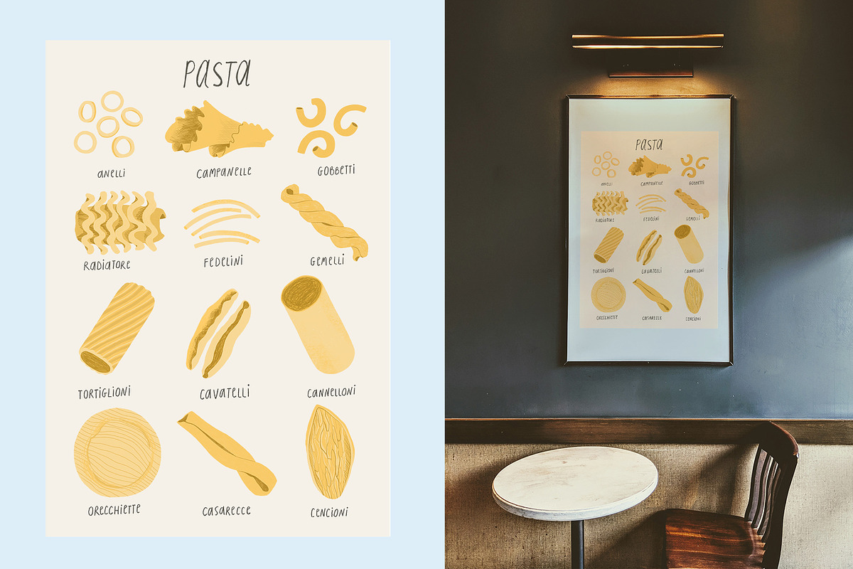 La Pasta, a Food Illustration by Annakniaz (Photo 6 of 14)