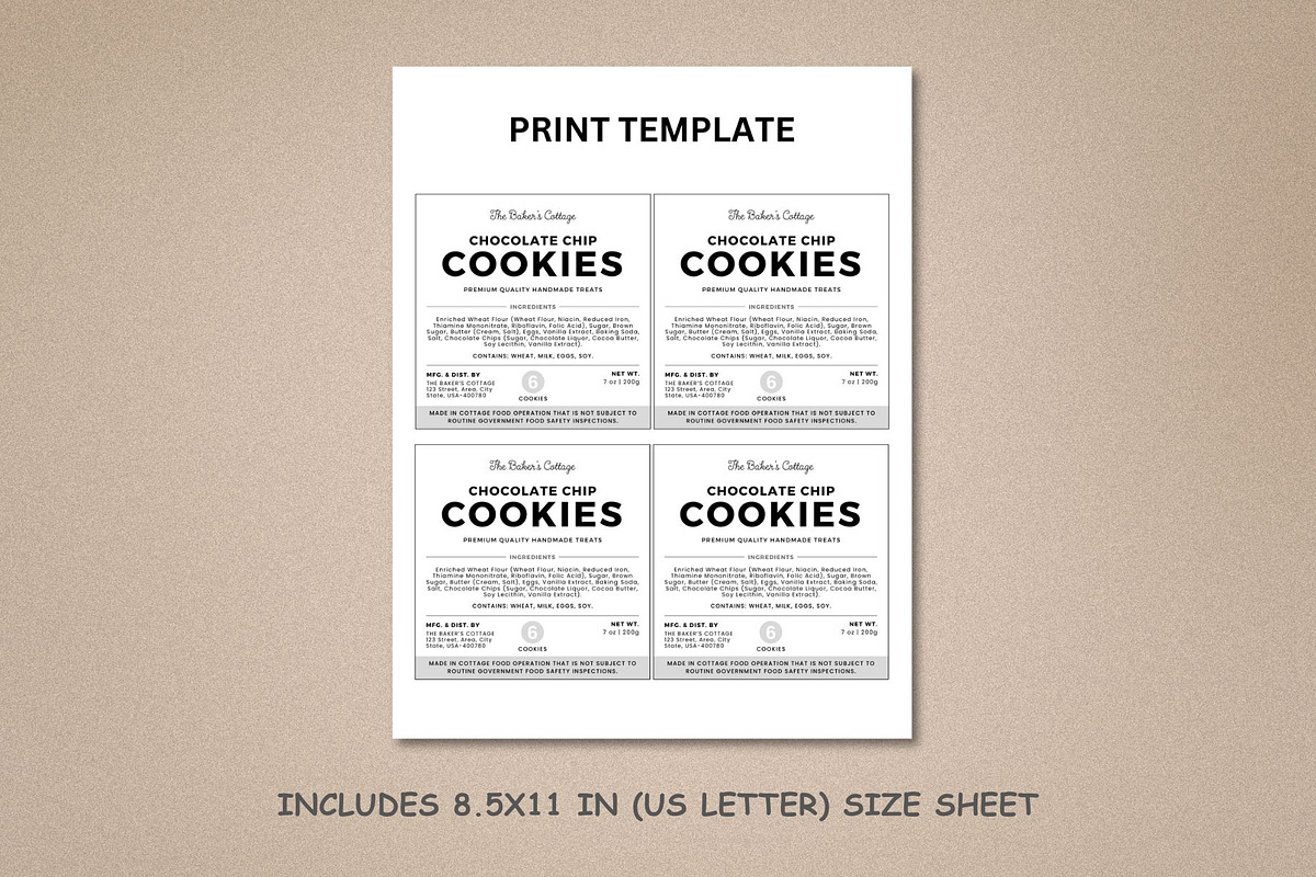 Cottage Food Labels Template, a Stationery Template by Coral Beauty (Photo 3 of 5)