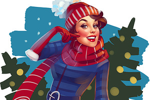 Christmas Pin-up girl