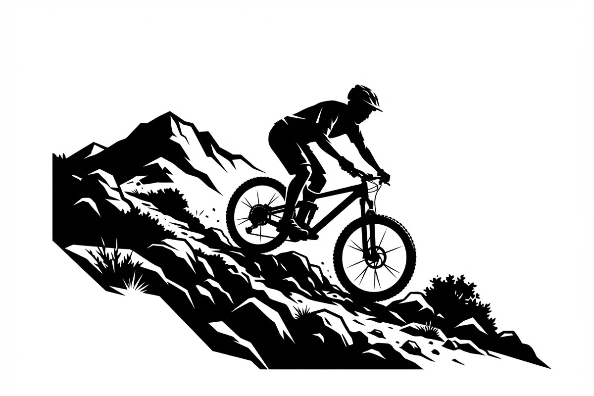 Mountain Biker Silhouette, a Person Illustration by Amazin_art (Photo 19 of 27)