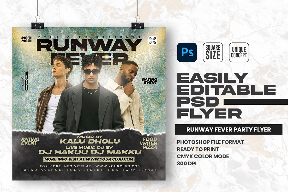 Club Party PSD Flyer Design, a Flyer Template by Shajib Shikder (Photo 1 of 2)