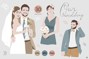 Our wedding, a Person Illustration by Olillia