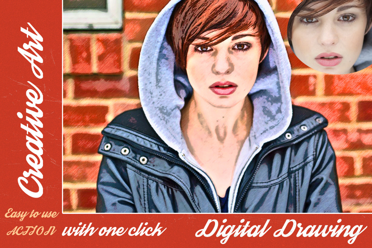 (SALE 85%) Digital Drawing Actions, an Action Add-On by Linspace (Photo 1 of 5)