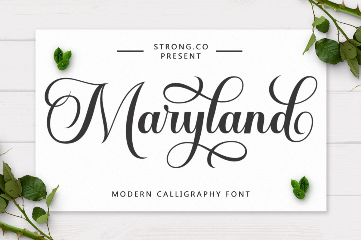 Maryland Script, a Script Font by Strong.co (Photo 1 of 9)