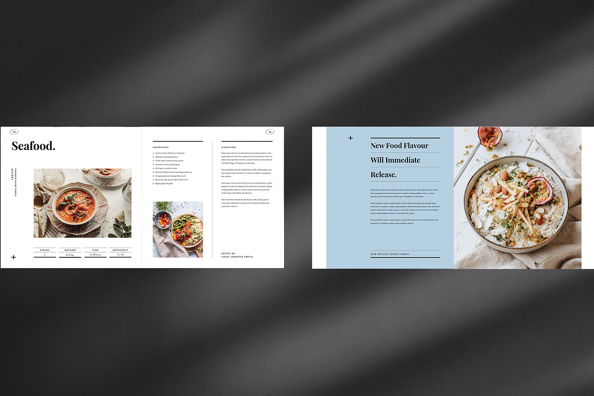 Square Cookbook/Recipe Book, a Brochure Template by Occy Design (Photo 5 of 6)