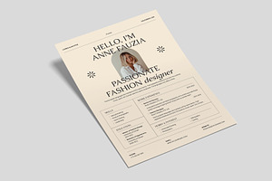 CV Resume Template - Vintage Style