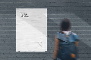 Wrinkled Street Poster Mockup