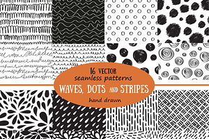 16 Seamless Hand Drawn Patterns