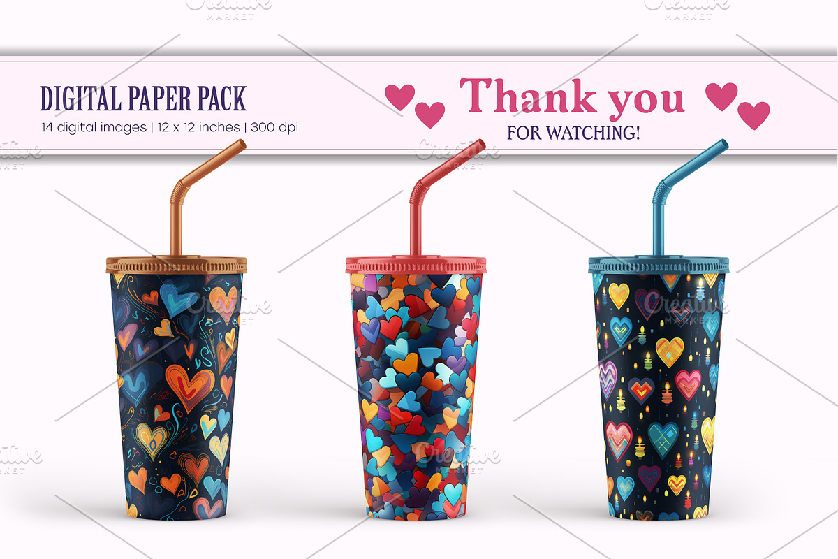 Seamless patterns for Valentines Day, a Texture Illustration by KENO Mascots (Photo 8 of 8)