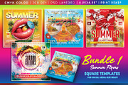 Summer Square Flyers Bundle 1, a Flyer Template by angelicafx (Thumbnail 1 of 5)