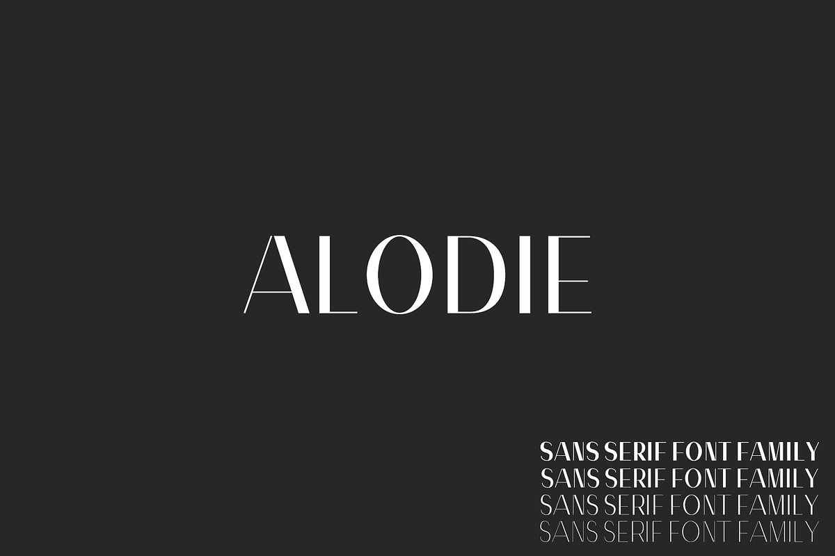 Alodie Sans Serif Font Family Pack