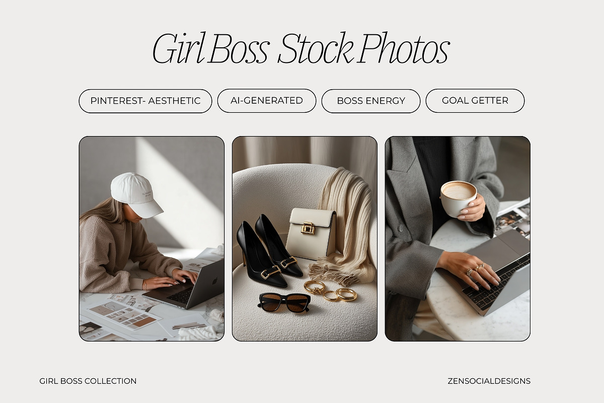 Girl Boss Stock Photo Bundle, a Photo by ZenSocialDesigns (Photo 3 of 9)