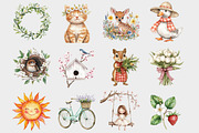 Watercolor Cute Strawberry Clipart, a Seasonal Illustration by Design Market (Thumbnail 3 of 4)