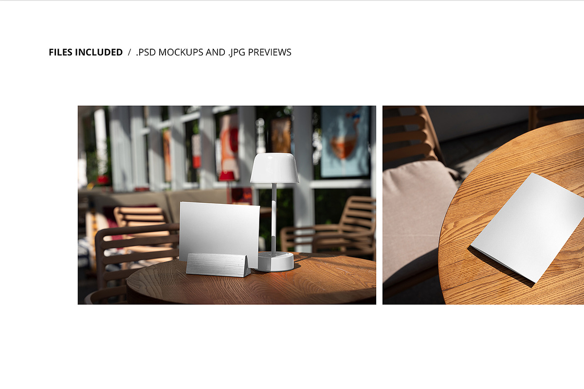 Outdoor Restaurant Menu Mockup Set, an Advertising Mockup by creatsy5 (Photo 2 of 6)