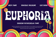 Euphoria–Modern Psychedelic Display, a Handwritten Font by overlaytemplates (Thumbnail 1 of 5)